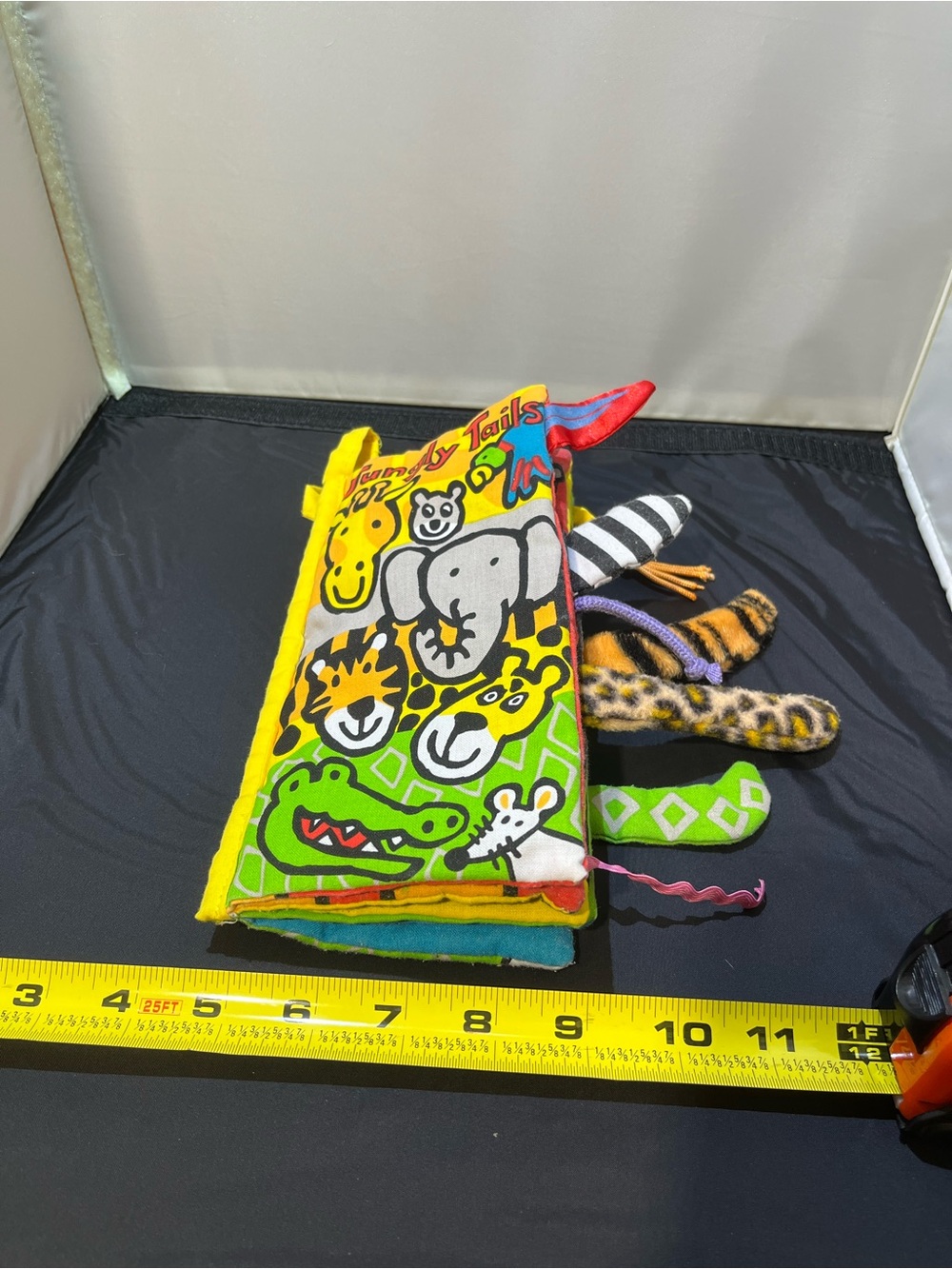 Jellycat Jungly Tails Soft Activity Book | Baby Sensory Cloth Book
